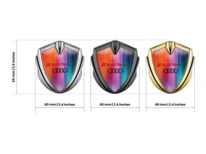 Audi Emblema Silicone Badge Durevole Tocco Premium